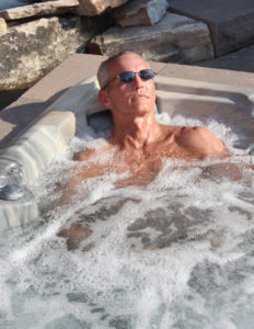 Relaxing in Hot Tub